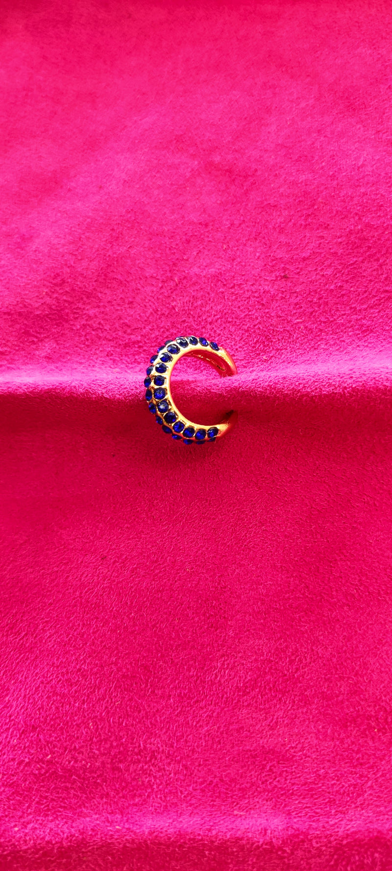 Earcuff cristal azul